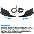 Black Rear Bumper Lip Splitter Spoiler Side Apron for 2016 2017 Honda Accord Sedan