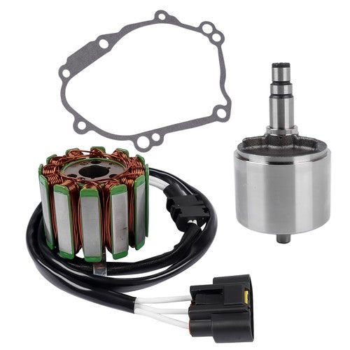 Engine Stator Coil Magneto Rotor Assy w/ Flywheel Gasket for Yamaha YZF R1 04-08