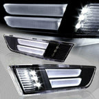 LED Bumper Smoky Side Marker Lights Pair 2003-2007 for Infiniti G35 2Door Coupe