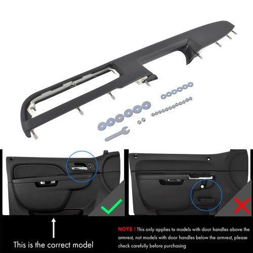 Front Driver Side Door Armrest Repair Black for Chevrolet Tahoe Silverado 10-14