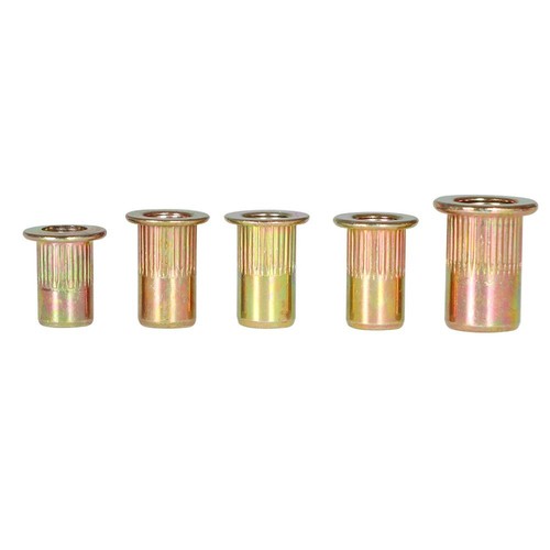 Zinc Steel Rivet Nut Kit 300 Pack Rivnut Nutsert Assort 150pcs Metric+150pcs SAE