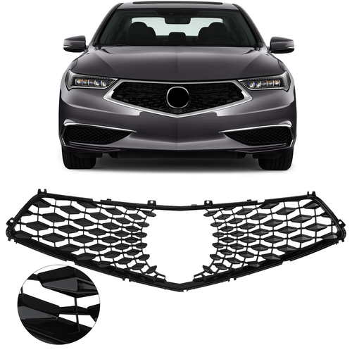 Front Bumper Black Grille Grill Assembly for 2018-2020 for Acura TLX 1PCS