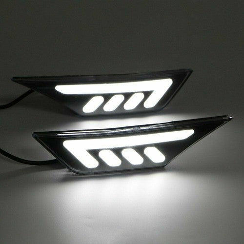 Black LED Front Bumper Side Marker Light Turn Signal for 2016-2021 for Honda Civic