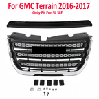 For GMC Terrain SLE 2016-2017 Front Bumper Grille+Hood Molding Trim Black+Chrome
