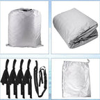 21-24FT Waterproof Boat Cover Trailerable Pontoon Dust Resistant Gray-Color