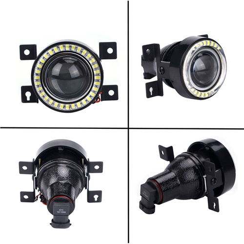 Pair Projector Angel Eyes White LED Halo Fog Light DRL for 2016-2019 for Honda Civic