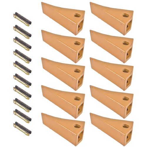 10 Pack Bucket Teeth 230SP with Flex Pins 23FP Metal for 23 & 230 Series Loader