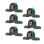 6PCS UCP201-8 Pillow Block Bearing 1/2" Bore 2 Bolt Cast Iron Base Self-Aligning