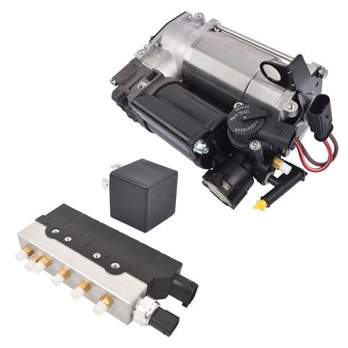 Air Suspension Compressor Pump + Valve Control Unit For Mercedes S-Class W220