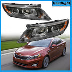 Halogen Projector Headlight Pair Left Right Side for 2014-2015 Kia Optima