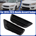 Front Bumper Fog Light Black Grille Covers for 2013-2015 for Honda Accord Sedan