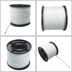 3/8 Inch Nylon Rope 250 Foot Sturdy Spool Nylon Solid Braid Rope White