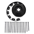 40FT Garden Edge Lawn Grass Stone Isolation Strip 16pcs Anchoring Spik US