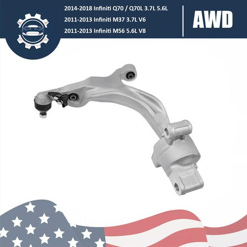 Front Left Side Lower Control Arm for Infiniti Q70 Q70L M37 M56 3.7L V6 5.6L V8