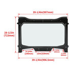 Clear Full Glass Windshield For Polaris RZR XP 4 Turbo S/XP Turbo S 2018-2020
