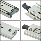 1 Pair of Locking Drawer Slides 16Inch Full Extension & Lock 150 lbs Capacity