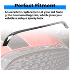 Chrome Grille Hood Molding Trim for 2007-2015 2009 Mini Cooper R55 R56 R58 R59