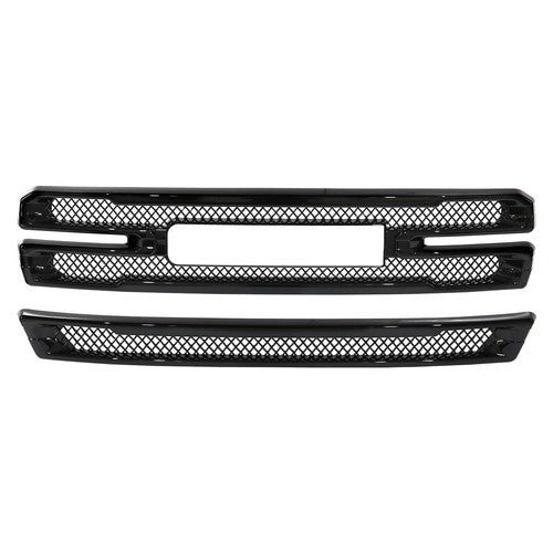 Grille Covers Grill Overlay Gloss Black for 2019-2022 for GMC Sierra 1500 SLT AT4