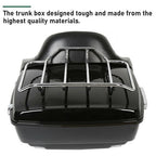 King Trunk Pack Backrest Mount Rack For Harley Davidson Touring Road Glide 2014+