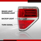 Rear Tail Lights Brake Lamps Assembly Kit for 2009-2014 Ford F-150 Pickup Truck