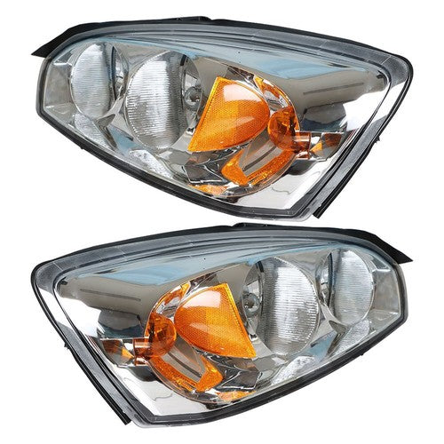 Pair Set For Chevy Malibu 2004-2008 Headlight Replacement Halogen Clear Lens L+R
