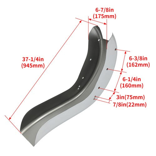 6 Inch Stretched Extended Steel Rear Fender for Harley 86-17 Softail Heritage Dyna