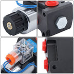 13GPM Hydraulic Adjustable Variable Flow Control Valve 6 Port 12V DC