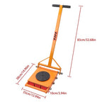 15 Ton Machinery Movers Skate Dolly 360 Rotation Heavy Duty Roller + Handles