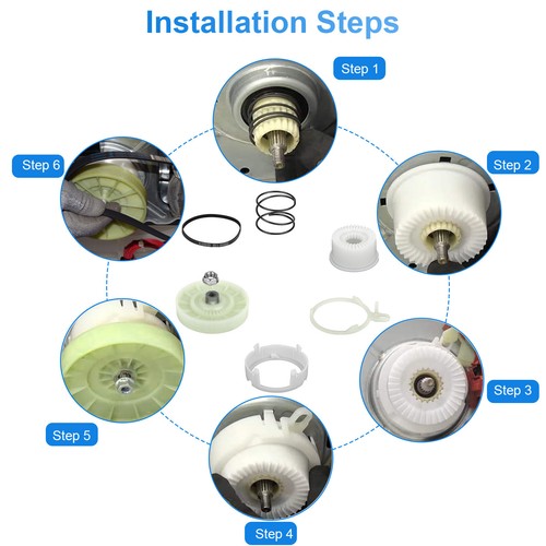 W10721967 W10006356 Washer Pulley Clutch Kit for Whirlpool AP4514410 Kit