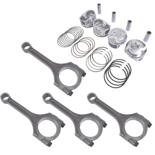 4x Connecting Rod & Piston Kit For Hyundai Veloster Kia Rio Soul 1.6L 2012-2017