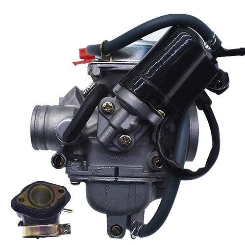 Go Kart Carburetor & Intake Manifold Boot For Yerf Dog Spiderbox GX150 GY6 150cc