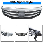 Radiator Bumper Grille Front Upper Grill for 2011 2012 Honda Accord Chrome