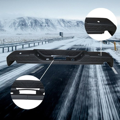 Rear Step Bumper For 2007-2013 Chevrolet Silverado 1500 Black With Object Sensor