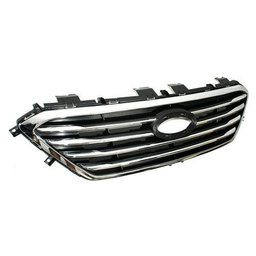 Grille Bumper Assembly For Hyundai Sonata 2015 2016 2017 Upper Black Chrome