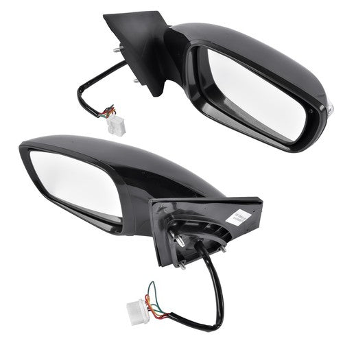 2Pcs Black Power Mirrors with Turn Signal Heated for Hyundai Sonata 2011-2014