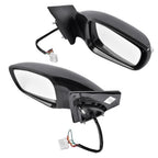 2Pcs Black Power Mirrors with Turn Signal Heated for Hyundai Sonata 2011-2014