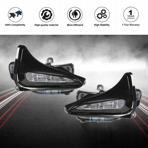 Right+Left Side For 17-19 Toyota Corolla LE Fog Lights Assembly w/ Wiring+Switch