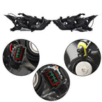 For Maxima S|SL|SV 2016-2017 18 Headlights Clear Lens LH+RH Pair Housing Chrome
