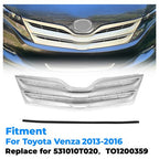 Front Upper Grille Grill for Toyota Venza 2013-2016 Silver Factory Replacement