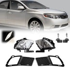 Front Bumper Fog Lights & Covers Set for 2010-2012 for KIA Forte Sedan