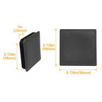 Pair 4 Inch Black Square Rubber Bumper Plug End Cap Cover for RV Camper Trailer