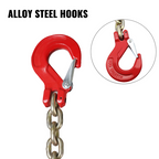 2PCS 5/16"x6' G80 Chain Lifting Sling 2 Legs 3T 6600lbs Capacity Grab Hooks