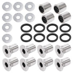 Silvery A Arm Bushing Bearing Shaft Kit for Kawasaki KFX400 Suzuki LTZ400 Z400