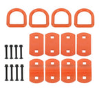 1/2" Thick Orange Bolt-On Forged D Ring 12000 LBS Break Strength (Pack of 4)