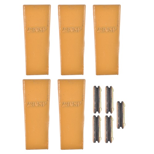 5Pcs 230SP Casting Bucket Teeth & TF23P Flex Pins for Backhoe Skid Steer Loader