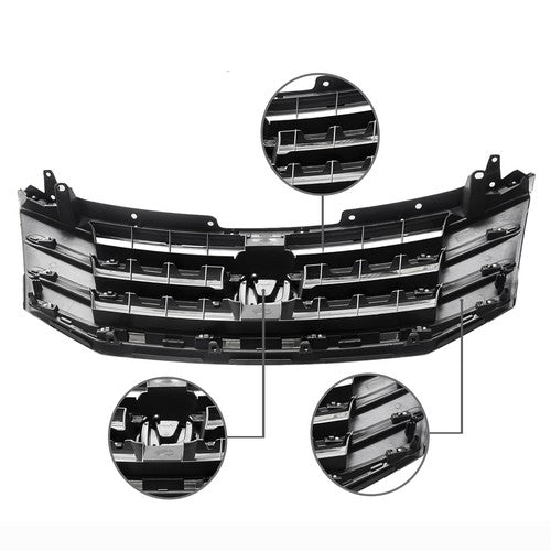 Front Upper Chrome Bumper Mesh Grille for 2010-2012 for Honda Crosstour EX