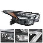 For Nissan Versa 2020-2021 Passenger Side Headlight Replacement Chrome Housing