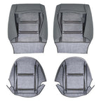 Leather FIT For Toyota Land Cruiser 1990-97 Driver & Passenger Seat Cover Gray
