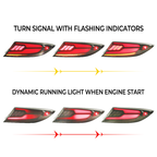 Pair Clear Lens LED Red Tail Lights For 2022-2024 Toyota GR86 Subaru BRZ ZN8 ZD8