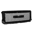 Front Bumper Grille Denali Style Gloss Black for 2014 2015 for GMC Sierra 1500